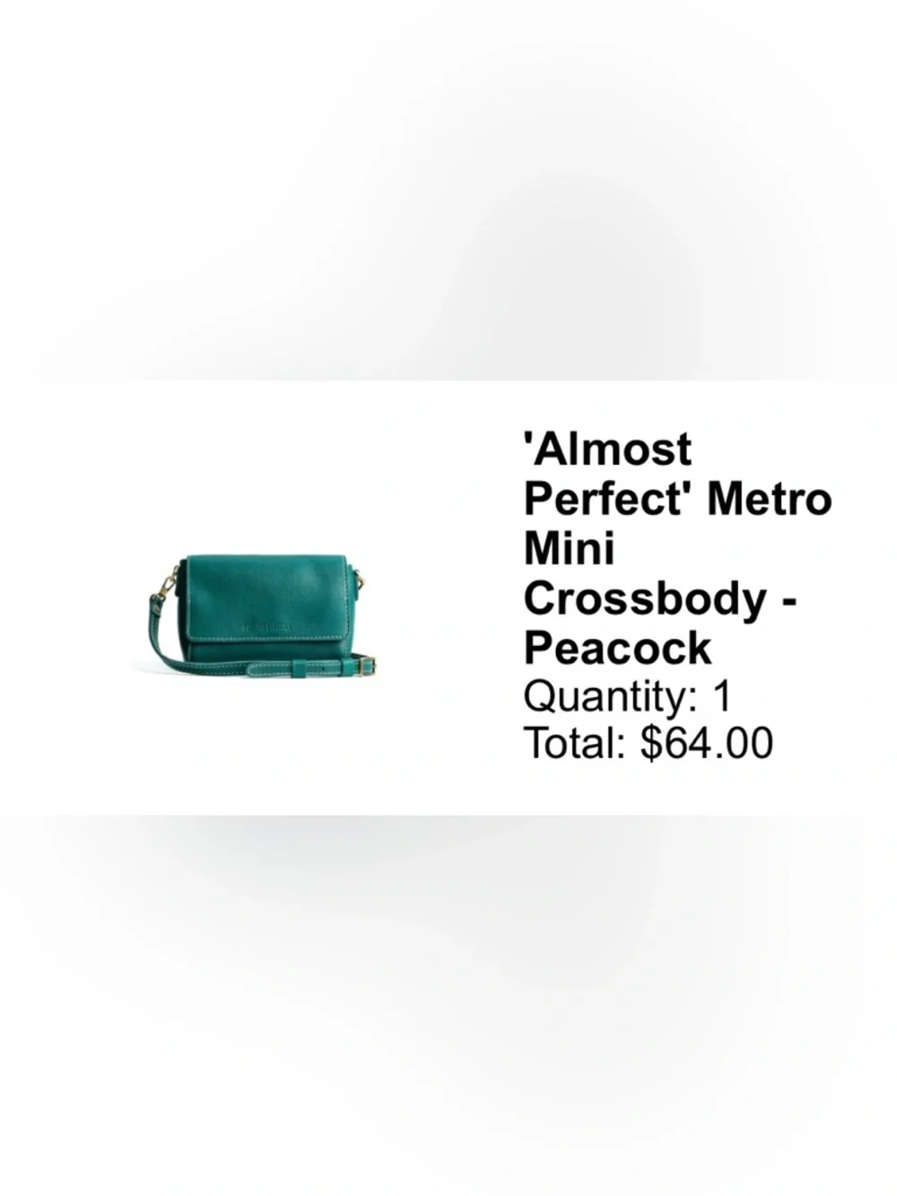 Portland Leather Peacock Metro Mini Crossbody Purse - Picture 7 of 7